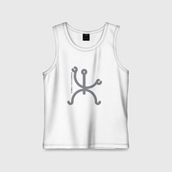 Майка детская хлопок Мне нравится борьба на английском, цвет: белый