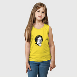 Майка детская хлопок Людвиг ван Бетховен, цвет: желтый — фото 2