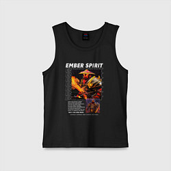 Майка детская хлопок Ember Spirit Dota2, цвет: черный