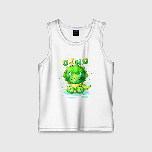 Детская майка Динозавр-малыш / Белый – фото 1