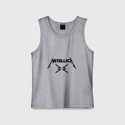 Майка детская хлопок Metallica, цвет: меланж