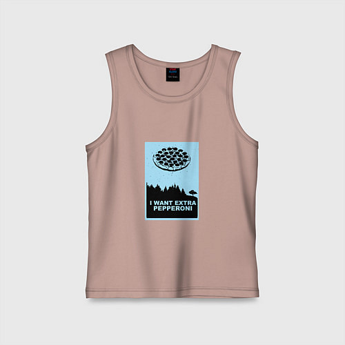 Детская майка Я хочу пепперони / Пыльно-розовый – фото 1