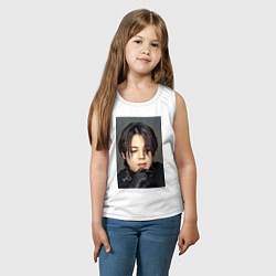 Майка детская хлопок Handsome Jimin, цвет: белый — фото 2