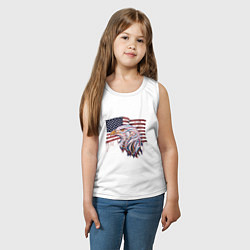 Майка детская хлопок American eagle, цвет: белый — фото 2