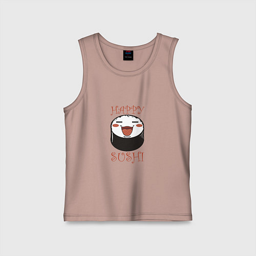 Детская майка Smiling sushi / Пыльно-розовый – фото 1