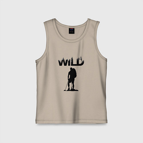 Детская майка Туризм - дикий мир / Миндальный – фото 1