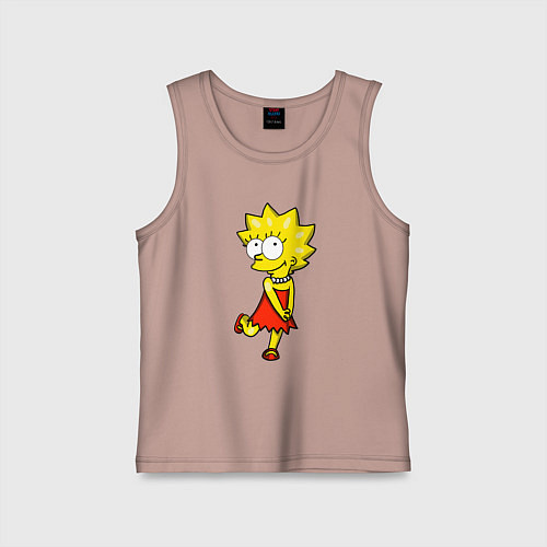 Детская майка Красивая Лиза / Пыльно-розовый – фото 1