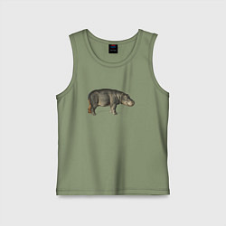 Майка детская хлопок Hippopotamus, цвет: авокадо