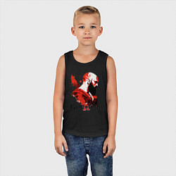 Майка детская хлопок Кратос, арт, цвет: черный — фото 2