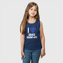 Майка детская хлопок I love big bang, цвет: тёмно-синий — фото 2