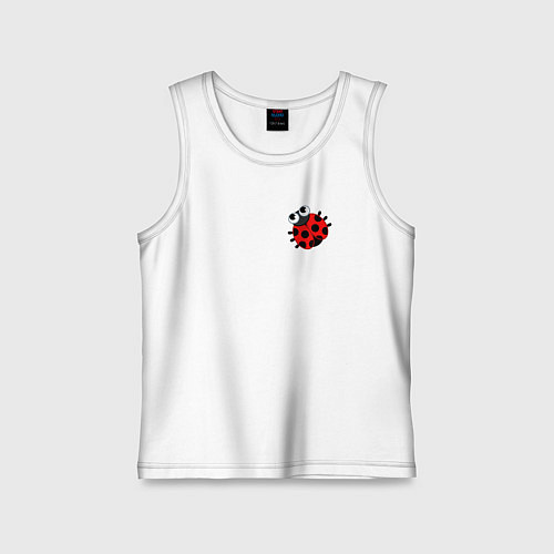 Детская майка Забавная божья коровка / Белый – фото 1