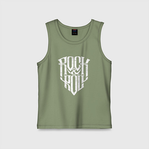 Детская майка Rock and Roll щит / Авокадо – фото 1