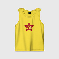 Майка детская хлопок СССР звезда, цвет: желтый