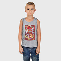 Майка детская хлопок Японский дракон, иллюстрация, цвет: меланж — фото 2