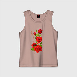 Детская майка Прекрасная Роберта - букет из роз