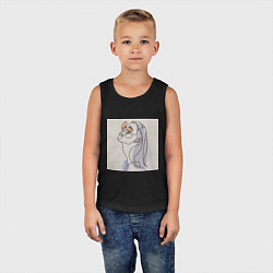 Майка детская хлопок Леди, цвет: черный — фото 2