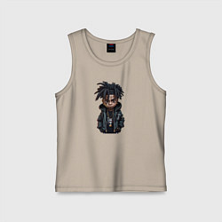 Майка детская хлопок Юный рэпер, цвет: миндальный