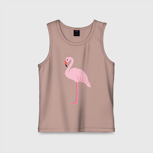 Детская майка Фламинго розовый / Пыльно-розовый – фото 1