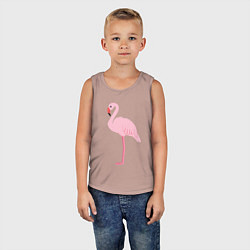 Майка детская хлопок Фламинго розовый, цвет: пыльно-розовый — фото 2