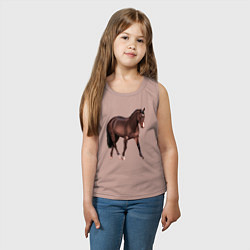 Майка детская хлопок Австралийская пастушья лошадь, цвет: пыльно-розовый — фото 2