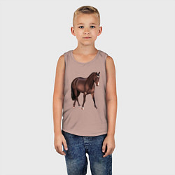 Майка детская хлопок Австралийская пастушья лошадь, цвет: пыльно-розовый — фото 2