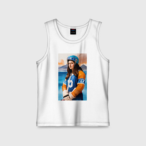 Детская майка Мона Лиза - крайний нападающий / Белый – фото 1