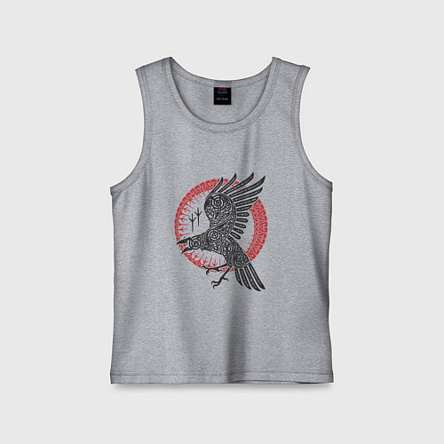 Детская майка Ворон мифология славян / Меланж – фото 1