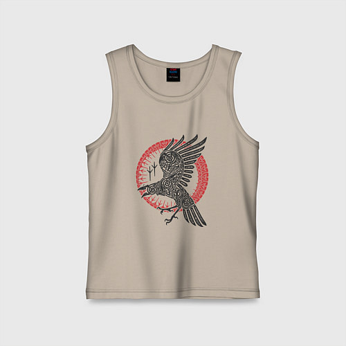 Детская майка Ворон мифология славян / Миндальный – фото 1