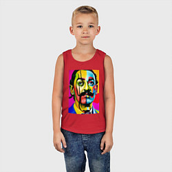 Майка детская хлопок Salvador Dali, цвет: красный — фото 2