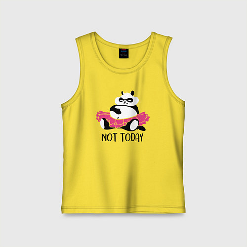 Детская майка Ленивая панда / Желтый – фото 1