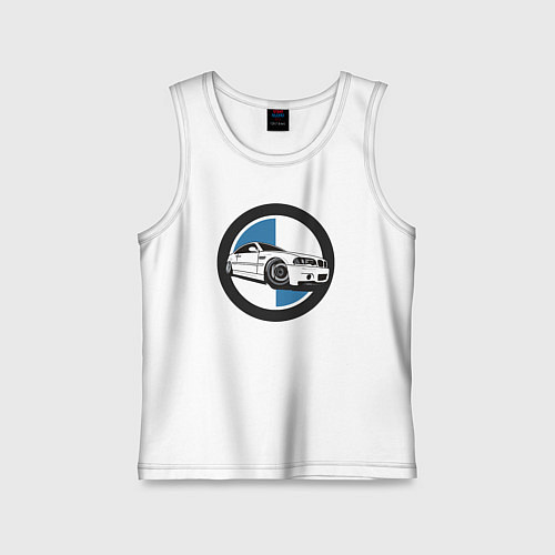 Детская майка BMW style / Белый – фото 1