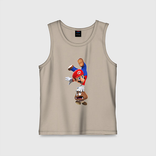 Детская майка Марио на грибе / Миндальный – фото 1