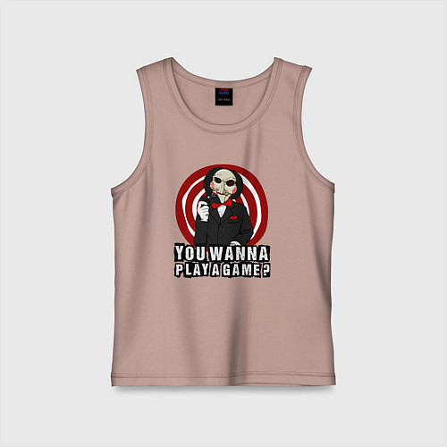 Детская майка You wanna play a game / Пыльно-розовый – фото 1