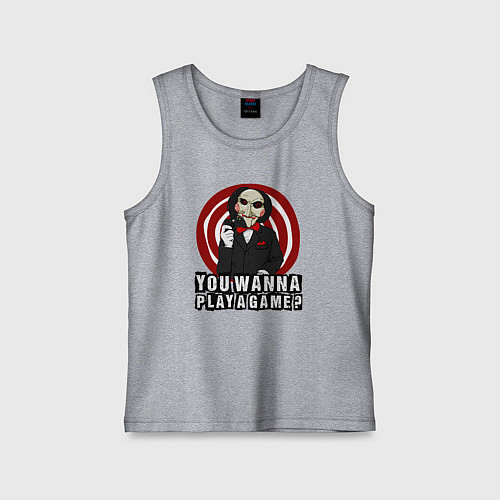 Детская майка You wanna play a game / Меланж – фото 1
