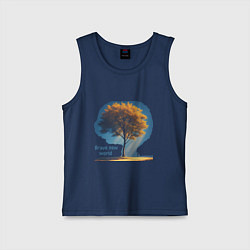 Майка детская хлопок Дивный новый мир, цвет: тёмно-синий