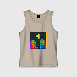 Майка детская хлопок Tetris, цвет: миндальный