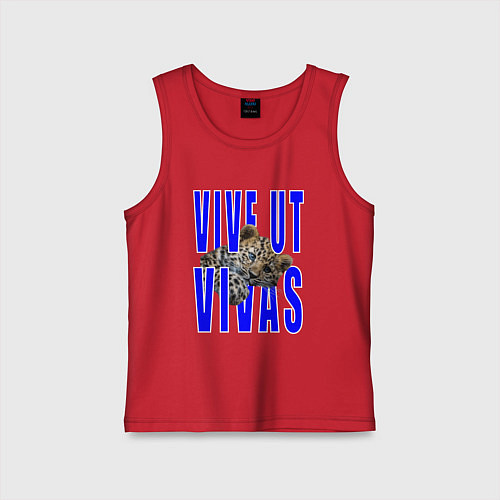 Детская майка Vive ut vivas / Красный – фото 1