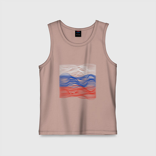 Детская майка Триколор флаг / Пыльно-розовый – фото 1