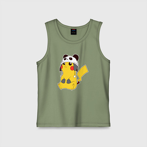 Детская майка Pika panda / Авокадо – фото 1