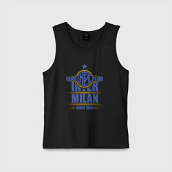 Майка детская хлопок Inter Milan fans club, цвет: черный