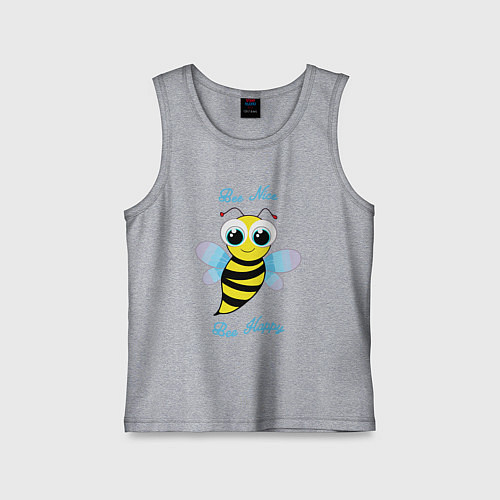 Детская майка Будь милым и счастливым / Меланж – фото 1