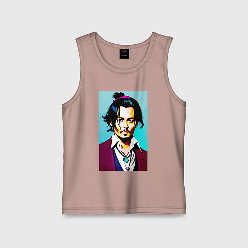 Детская майка Johnny Depp - Japan style / Пыльно-розовый – фото 1