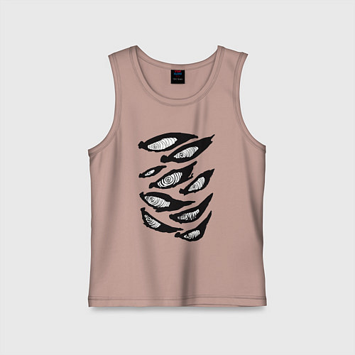 Детская майка Vintage devil fox eye / Пыльно-розовый – фото 1