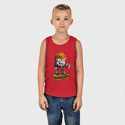 Майка детская хлопок Профессор Гарибальди, цвет: красный — фото 2