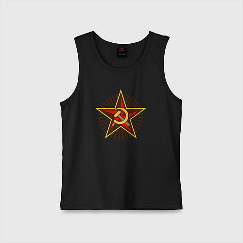 Детская майка Star USSR / Черный – фото 1