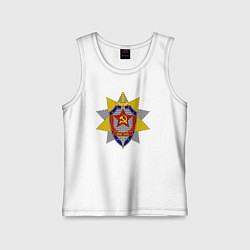 Майка детская хлопок ВЧК КГБ, цвет: белый