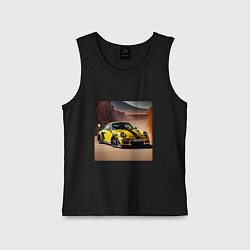 Майка детская хлопок Porsche 911, цвет: черный