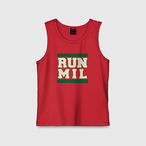 Детская майка Run Milwaukee Bucks / Красный – фото 1