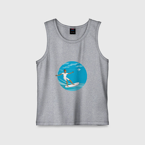 Детская майка Серфинг на море / Меланж – фото 1