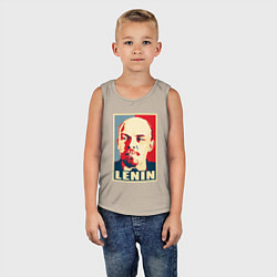 Майка детская хлопок Lenin, цвет: миндальный — фото 2